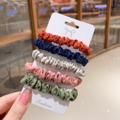 1简约可爱布艺大肠圈发圈一套头绳韩国少女小号发绳ins扎马尾皮筋
