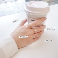 1网红关节戒指女ins潮时尚个性冷淡风可调节食指戒尾戒套装组合环