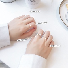 1网红关节戒指女ins潮时尚个性冷淡风可调节食指戒尾戒套装组合环