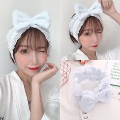 1发箍女洗脸发带简约化妆束发带网红可爱韩国头饰头箍头巾头套发窟