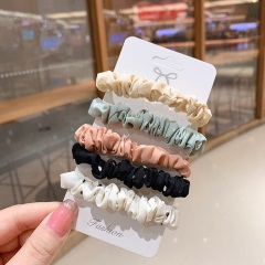 1简约可爱布艺大肠圈发圈一套头绳韩国少女小号发绳ins扎马尾皮筋