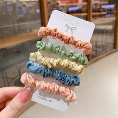 1简约可爱布艺大肠圈发圈一套头绳韩国少女小号发绳ins扎马尾皮筋