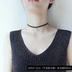 1韩版脖链脖子饰品chocker项圈女锁骨链黑色蕾丝颈链颈带韩国项链