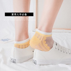 8船袜女夏天水晶丝袜子女短筒玻璃韩国可爱透明袜夏季薄款卡丝袜潮