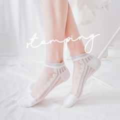 8船袜女夏天水晶丝袜子女短筒玻璃韩国可爱透明袜夏季薄款卡丝袜潮