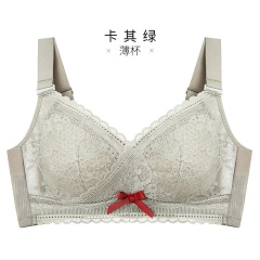 11千奈美新款大码内衣女全罩杯大胸显小收副乳调整型文胸无钢圈胸罩