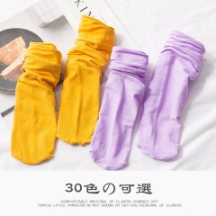 8堆堆袜子女长筒袜夏季薄款透气天鹅绒丝袜韩国可爱日系女士长袜潮