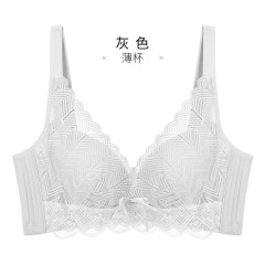 11千奈美女士内衣无钢圈薄款文胸大胸显胸小聚拢防下垂收副乳胸罩