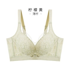 11千奈美内衣女无钢圈文胸性感蕾丝防下垂薄款聚拢收副乳调整型胸罩