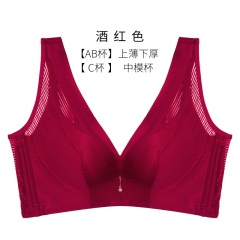 11千奈美小胸厚款性感美背内衣聚拢上托文胸收副乳调整型舒适胸罩