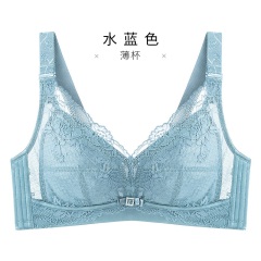 11千奈美大码内衣女胖mm无钢圈薄款收副乳全罩杯大胸显小调整型文胸