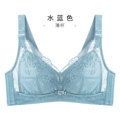 11千奈美大码内衣女胖mm无钢圈薄款收副乳全罩杯大胸显小调整型文胸