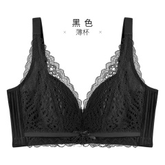 11千奈美内衣女夏薄款无钢圈文胸聚拢上托调整型收副乳性感蕾丝胸罩