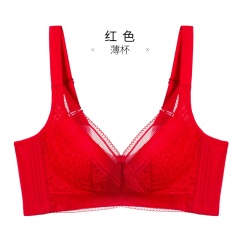 11千奈美轻薄透气舒适托胸女士内衣性感蕾丝聚拢收副乳调整型文胸罩