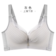 11千奈美新品性感女士透气舒适健康无钢圈深V聚拢调整型文胸