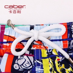 23caber/卡百利夏季薄款宽松情侣沙滩裤 舒适卡通休闲透气家居裤