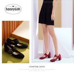 31【福利】honeyGIRL2020春季新款单鞋女细跟法式高跟鞋尖头仙女鞋