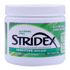 62美国stridex水杨酸棉片去闭口粉刺黑头收缩毛孔淡化痘印控油清洁
