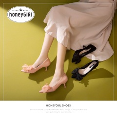 31【福利】honeyGIRL2020春季新款单鞋女细跟法式高跟鞋尖头仙女鞋