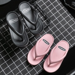 30买一送一人字拖鞋女夏外穿ins潮沙滩居家居厚底情侣网红凉拖鞋男
