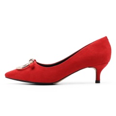 33【Angelababy同款】红蜻蜓春秋新款RED系列红色高跟鞋细跟婚礼鞋
