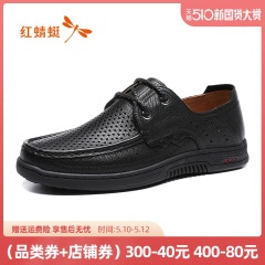 33红蜻蜓男鞋2020夏季新款休闲舒适爸爸鞋镂空低帮系带凉鞋舒适系带