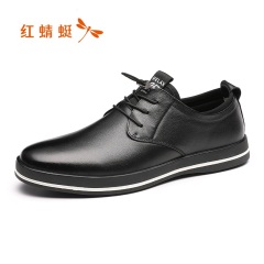 33红蜻蜓男鞋时尚轻商务皮鞋英伦休闲男士单鞋真皮新款职业办公鞋