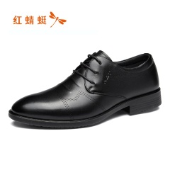 33红蜻蜓男鞋 新款英伦商务正装皮鞋 舒适软底系带耐磨低帮鞋单鞋