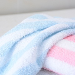 洁丽雅纯棉条纹毛巾 蓬松柔软吸水不易掉毛家用女士洗脸面巾3条装B95