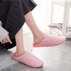 日式木地板专用软底无声静音布底家用棉拖鞋秋冬卧室房间地毯室内
