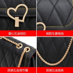 ploverCp88香港品牌包包女包新款2020限定单肩链条包质感少女心形小ck斜挎包
