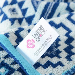 洁丽雅纯棉毛巾 莫西米亚摩拉维风格舒适吸水透气易干洗脸巾两条B95