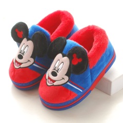 zh迪士尼儿童棉拖鞋包跟男童女童可爱公主宝宝室内保暖棉鞋小童冬季
